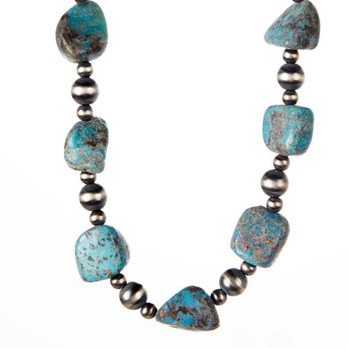 Paige Wallace Navajo Pearl Turquoise Chunky Necklace