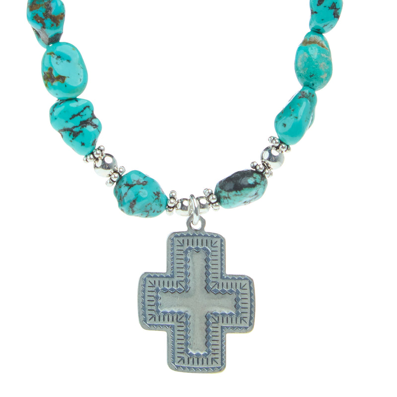 Paige Wallace Santa Fe Turquoise Pendant Necklace