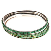 Paige Wallace Turquoise Stone Silver Bracelet