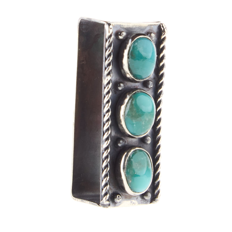 Paige Wallace 3 Turquoise Stone Rope Edge Keeper