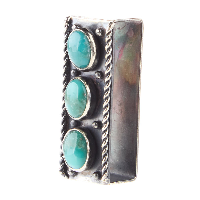 Paige Wallace 3 Turquoise Stone Rope Edge Keeper