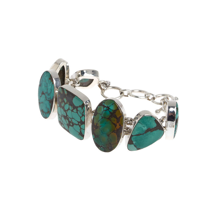 Paige Wallace Turquoise Nugget Link Freeform Bracelet