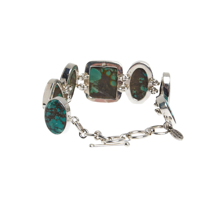 Paige Wallace Turquoise Nugget Link Freeform Bracelet