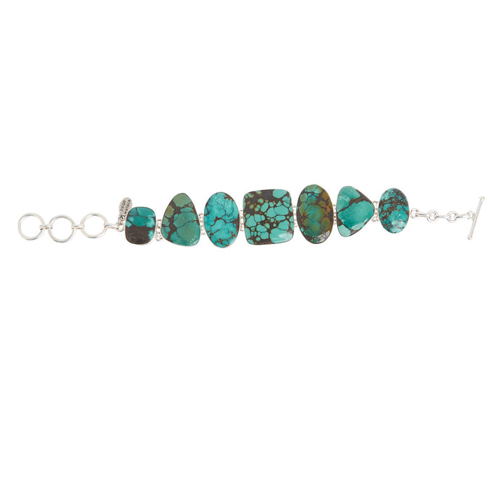 Paige Wallace Turquoise Nugget Link Freeform Bracelet