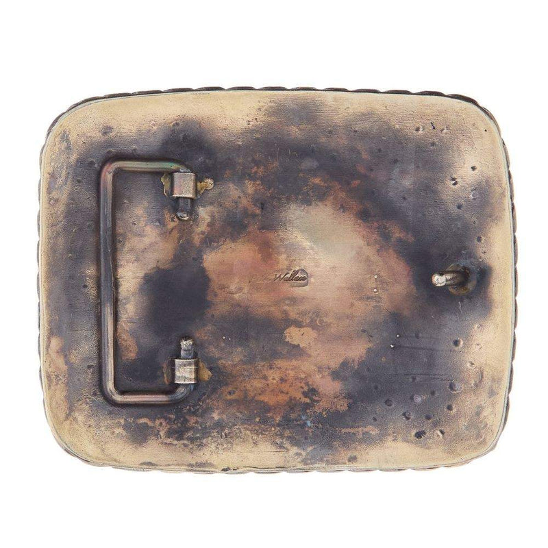 Paige Wallace Turquoise Slab Rope Edge Buckle