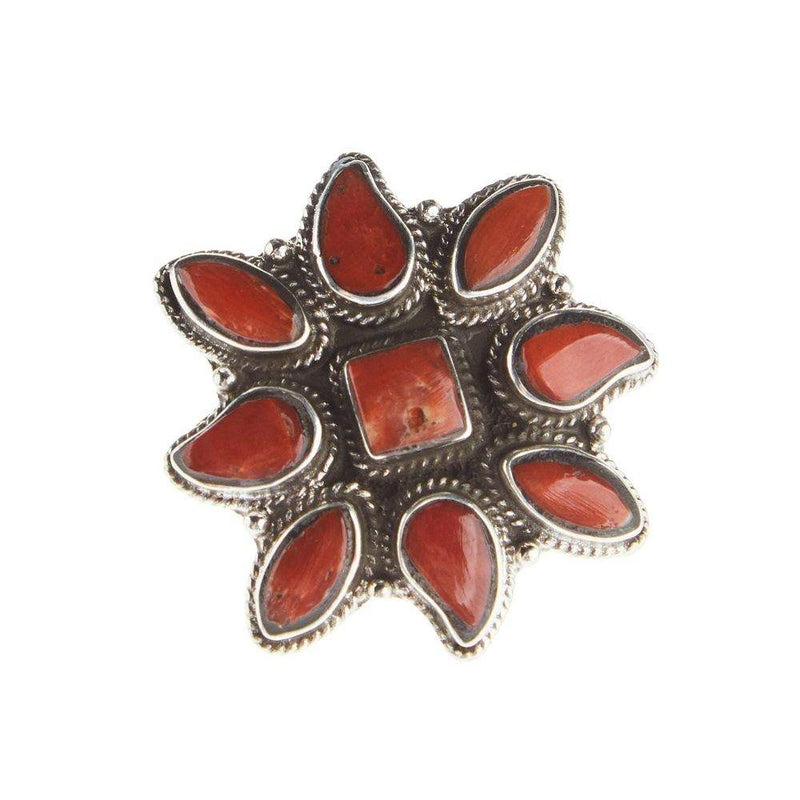 Paige Wallace Adjustable Coral Swirl Ring