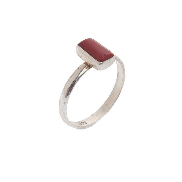 Paige Wallace Coral Rectangle Ring