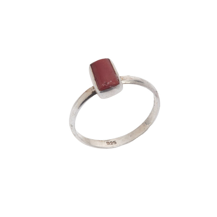 Paige Wallace Coral Rectangle Ring