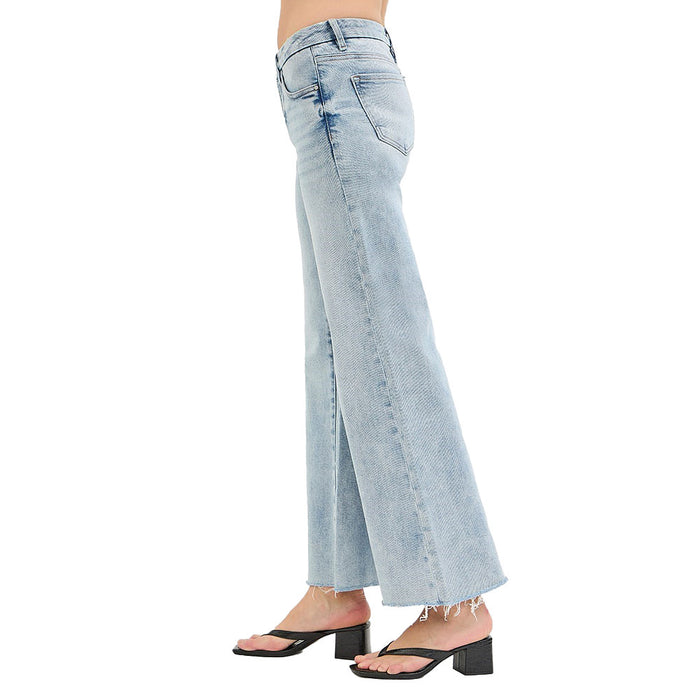 Risen Jeans Women's Light Tummy Control Wide Leg Jeans