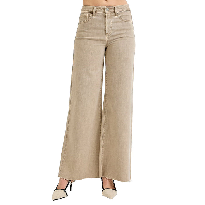 Risen Jeans Women's Lurex Taupe Palazzo Pants