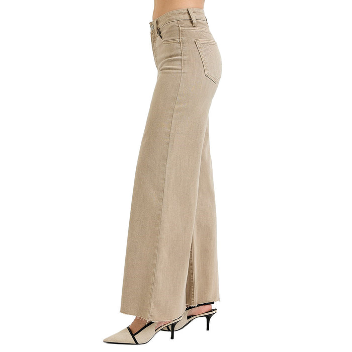Risen Jeans Women's Lurex Taupe Palazzo Pants