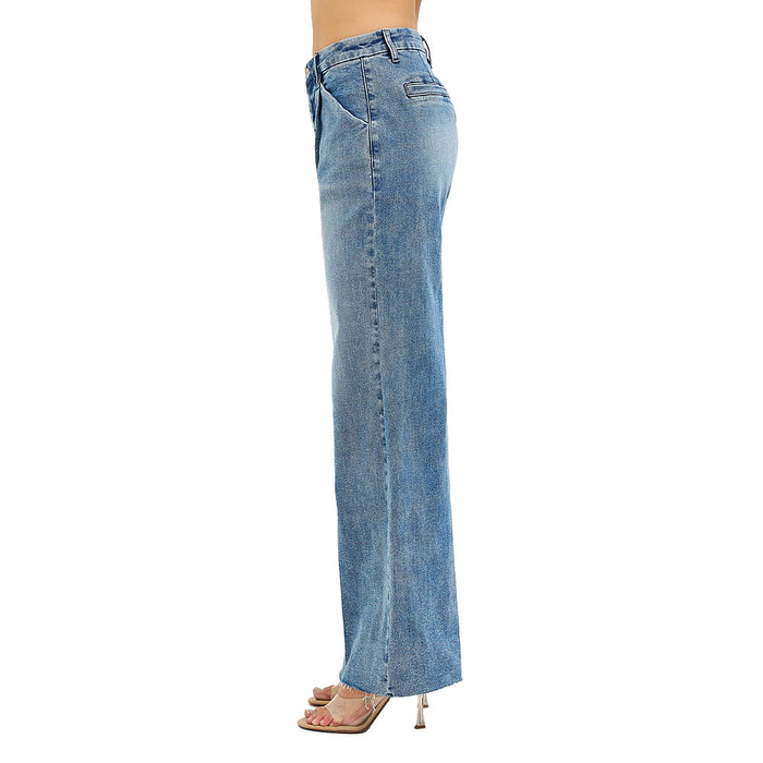Risen Jeans Women's Medium Wide Leg Jeans