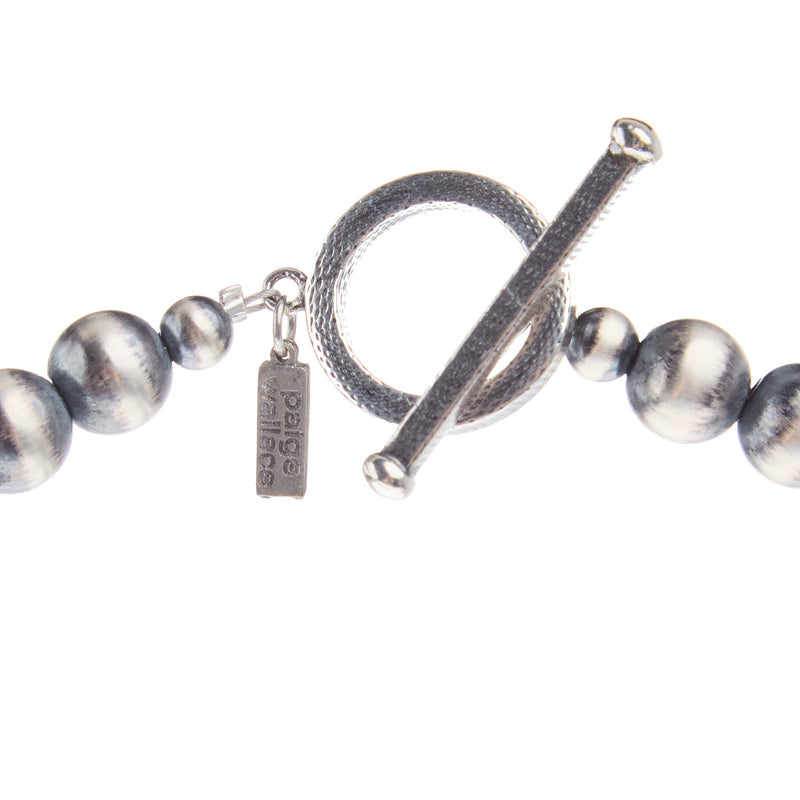 Paige Wallace Oval Pendant Rondelles Necklace