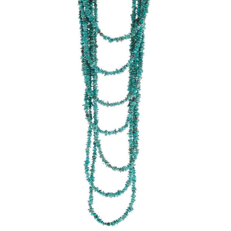 Paige Wallace Turquoise Chip Bib Necklace