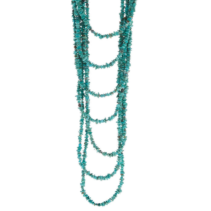 Paige Wallace Turquoise Chip Bib Necklace