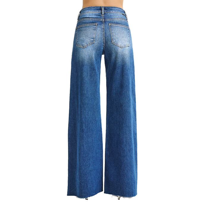 Risen Jeans Women's Medium Tummy Control Ankle Palazzo Pants
