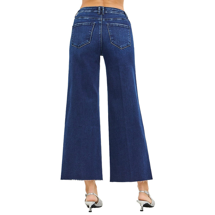 Risen Jeans Women's Dark Ankle Wide Jean