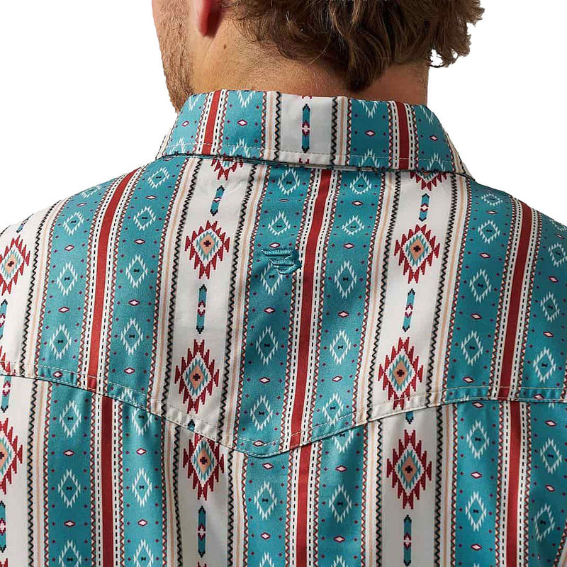 Burlebo Men's Green The Abbott Performance Western Shirt