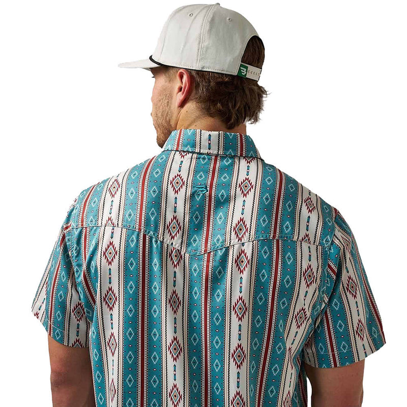 Burlebo Men's Green The Abbott Performance Western Shirt