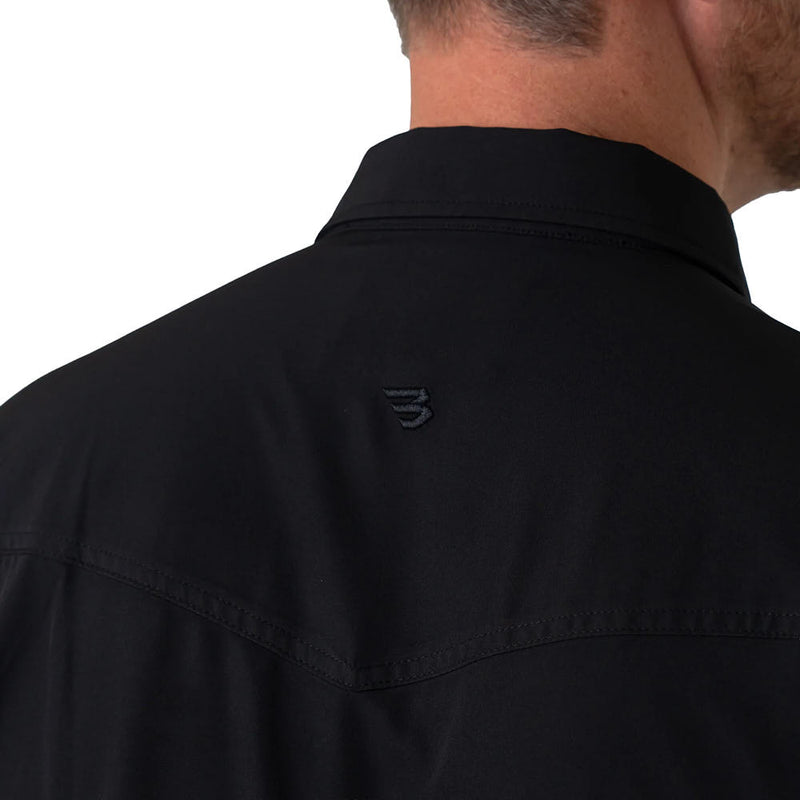 Burlebo Men's Black Performance Western Short Sleeve Shirt