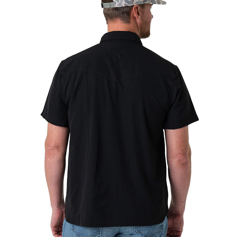 Burlebo Men's Black Performance Western Short Sleeve Shirt