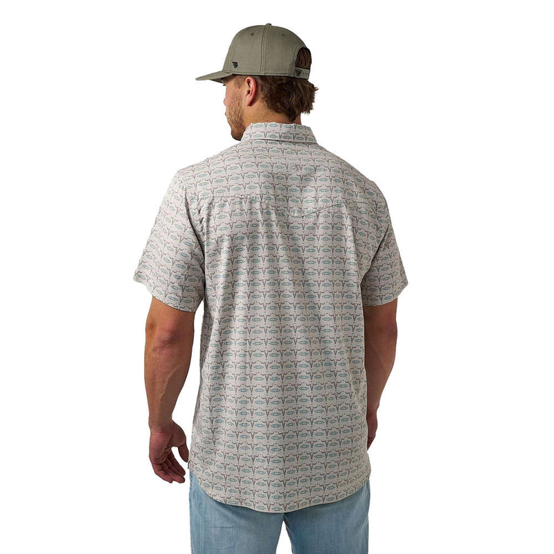 Burlebo Men's Skull Rancher Performance Western Shirt