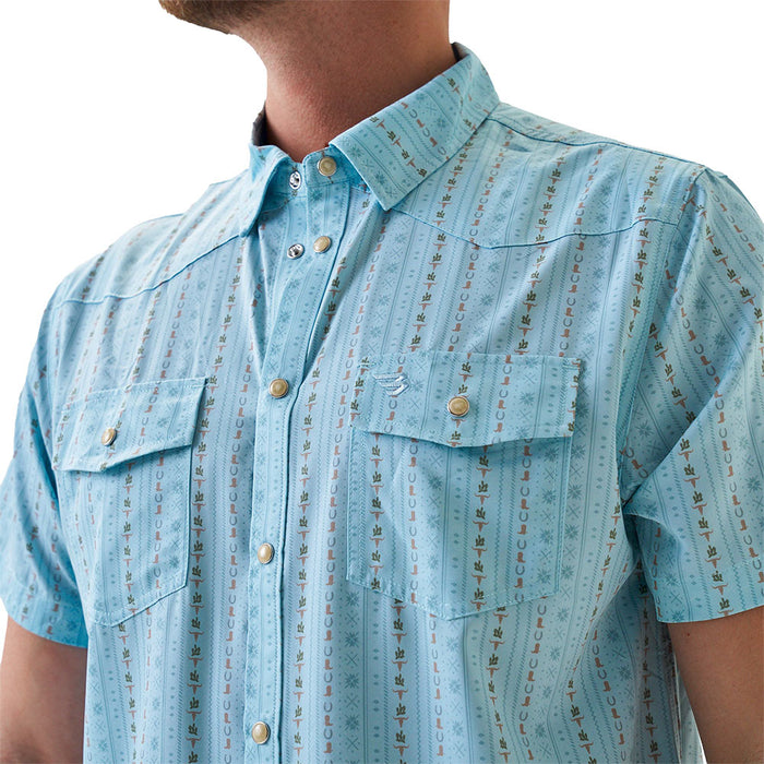 Burlebo Men's Ranch Blue Performance Shirt