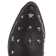 Circle G Women`s Black Star Studded Fringe Bootie