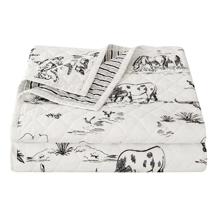 Hiend Accents Ranch Life Black Reversible Quilt Set