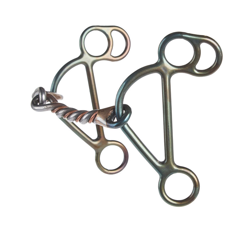 Dutton Bits Two-Piece Twisted Copper Wire Snaffle Gag Bit