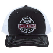 NRS National Ropers Supply Black and White Cap