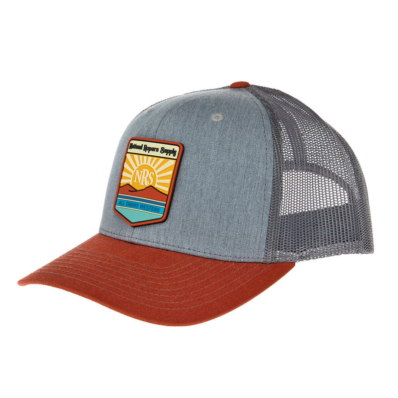 NRS Sunset Patch Grey & Orange Cap