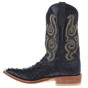 Rios Of Mercedes Men`s Black FQ Ostrich 11in Black Calf Top Square Toe