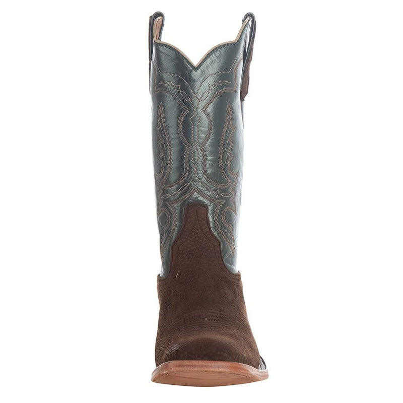Rios Of Mercedes Men`s Cafe Carpincho 13` Green Luster Top Square Toe Boot