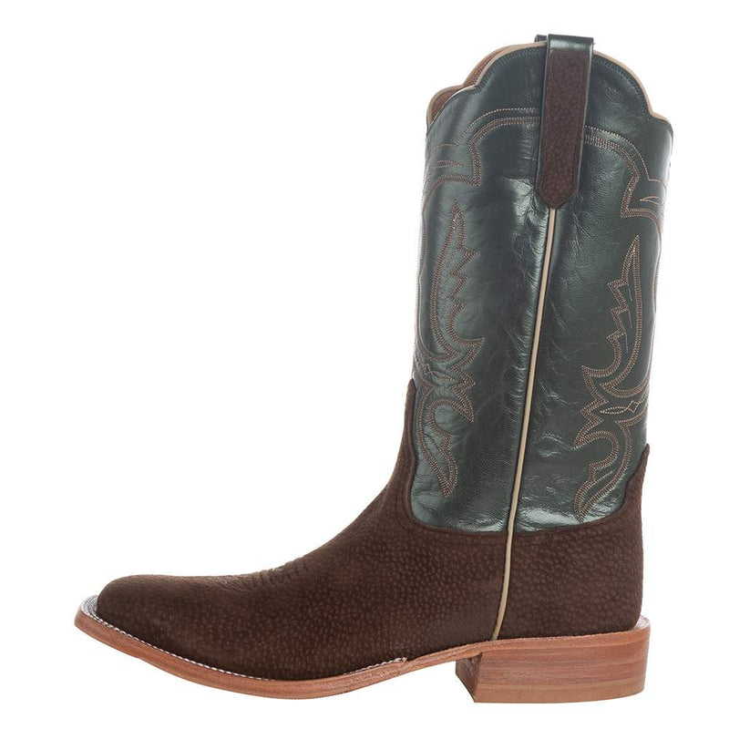 Rios Of Mercedes Men`s Cafe Carpincho 13` Green Luster Top Square Toe Boot