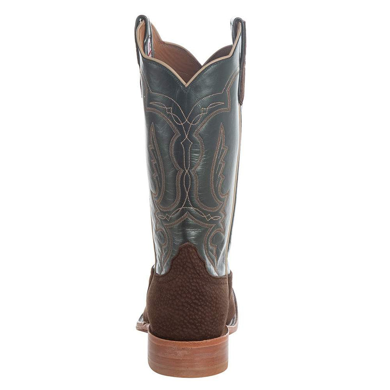 Rios Of Mercedes Men`s Cafe Carpincho 13` Green Luster Top Square Toe Boot