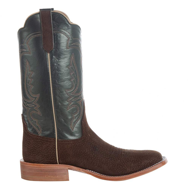 Rios Of Mercedes Men`s Cafe Carpincho 13` Green Luster Top Square Toe Boot