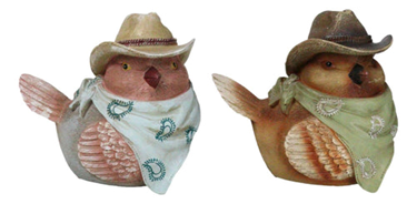 Rainbow Trading Cowboy Bird Banks -Orange
