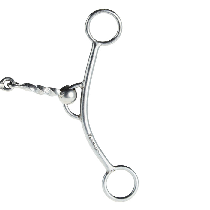 Flaharty Bits  Spurs Reg'lar Betty Twisted Square Copper Roller Dog Bone Gag Bit