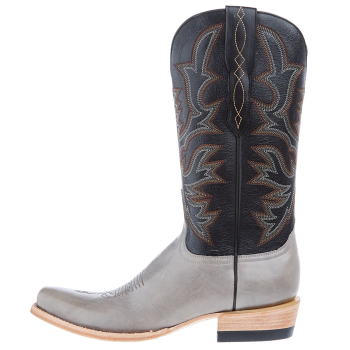 Resistol Boots Men`s Grey Cowhide 13In Black Top