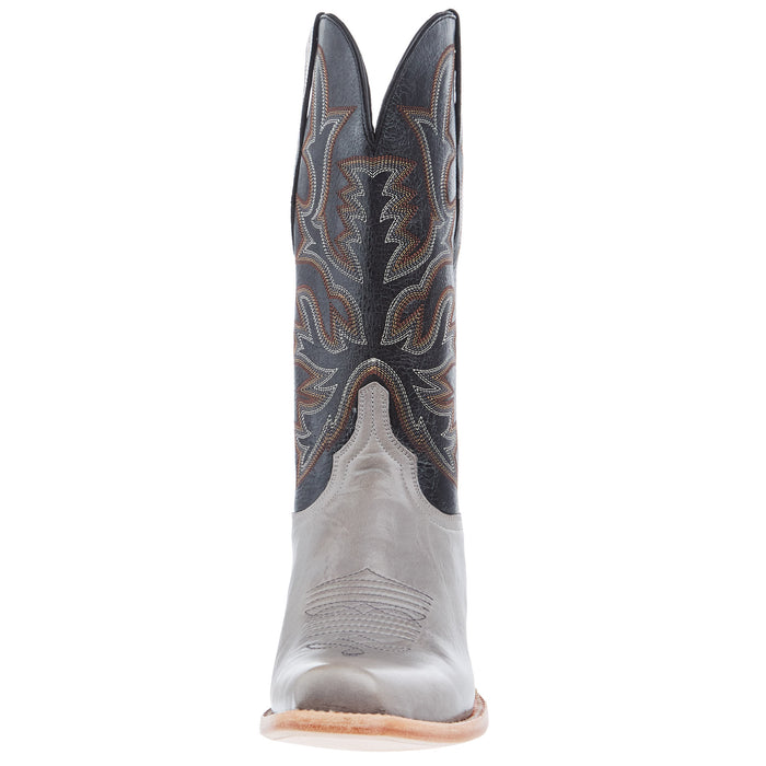 Resistol Boots Men`s Grey Cowhide 13In Black Top