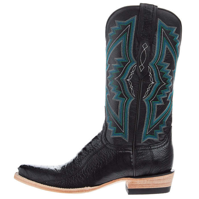 Resistol Boots Men`s Black Ostrich Leg Vamp 13In Black Top