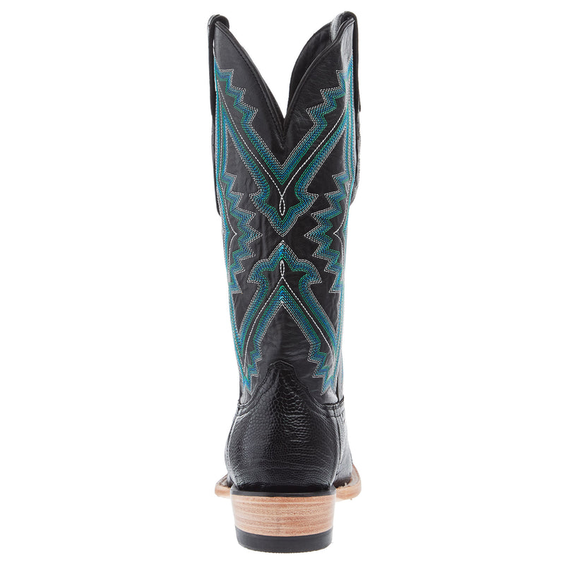 Resistol Boots Men`s Black Ostrich Leg Vamp 13In Black Top