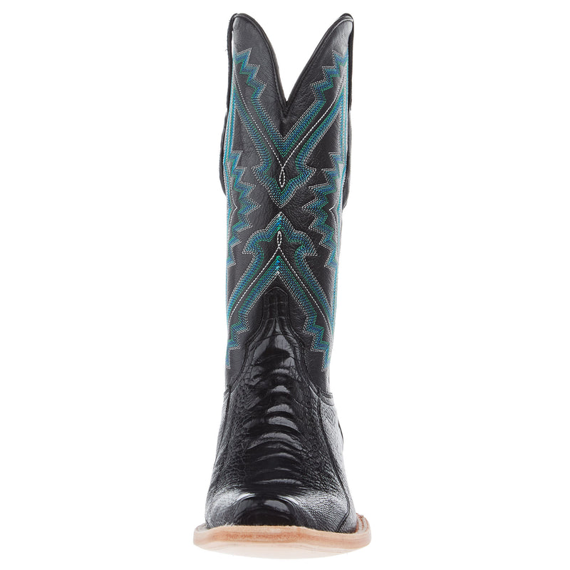 Resistol Boots Men`s Black Ostrich Leg Vamp 13In Black Top