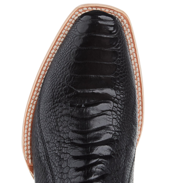 Resistol Boots Men`s Black Ostrich Leg Vamp 13In Black Top