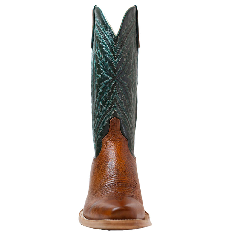 Resistol Boots Men`s Golden Tan Bison 13in Black Top