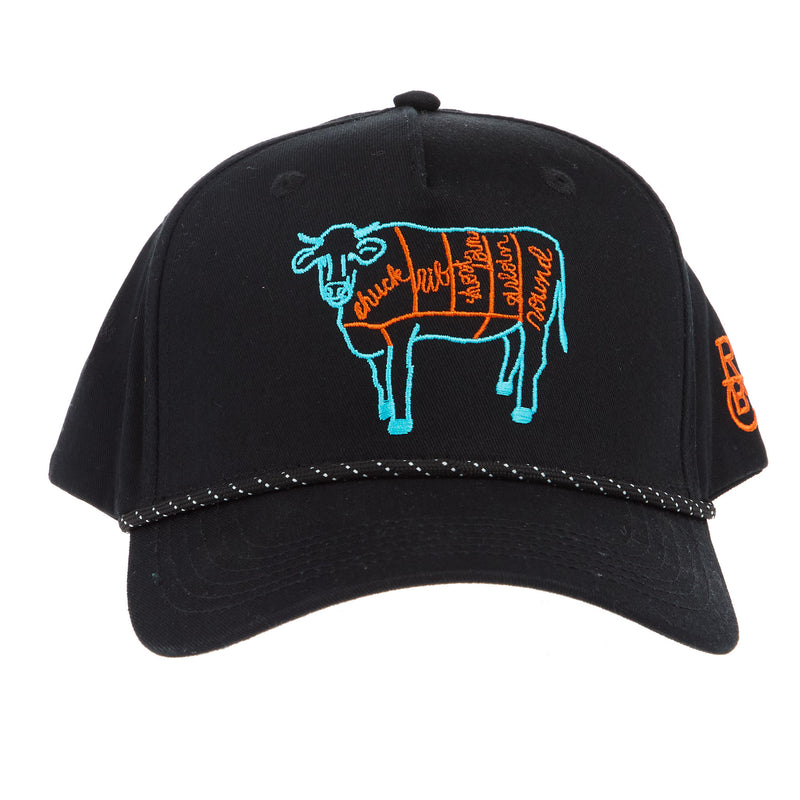 Raised by Coyotes Mens Coyotes Black Beef Cuts Cap