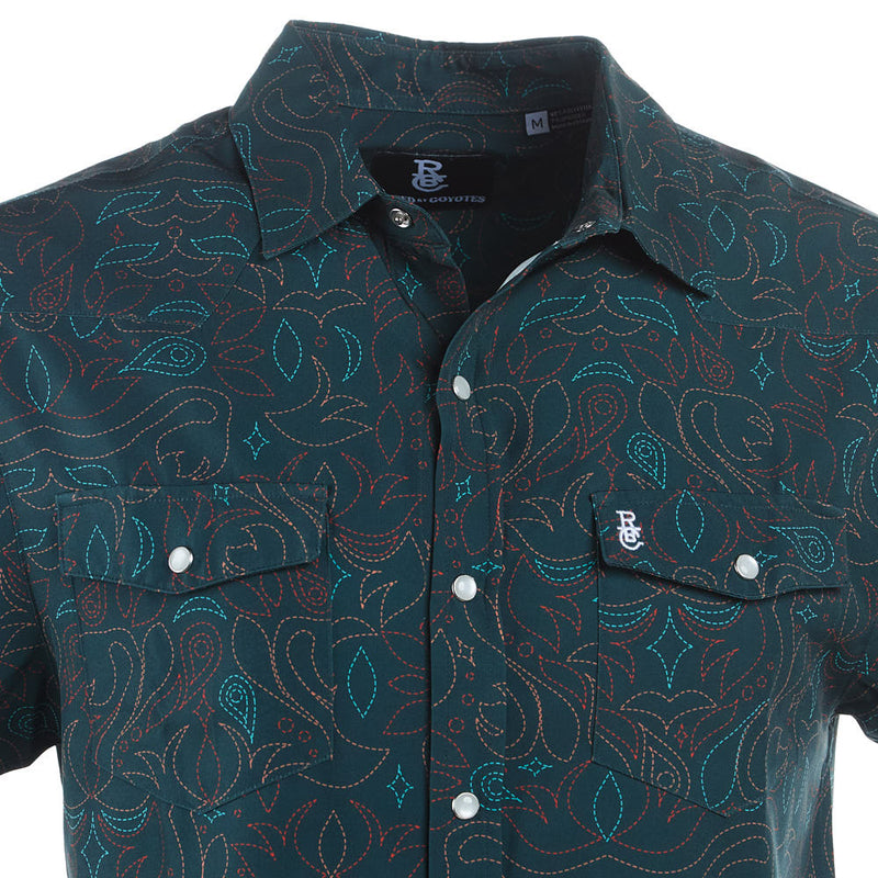 Raised by Coyotes Cowboy Threads Snap Shirt