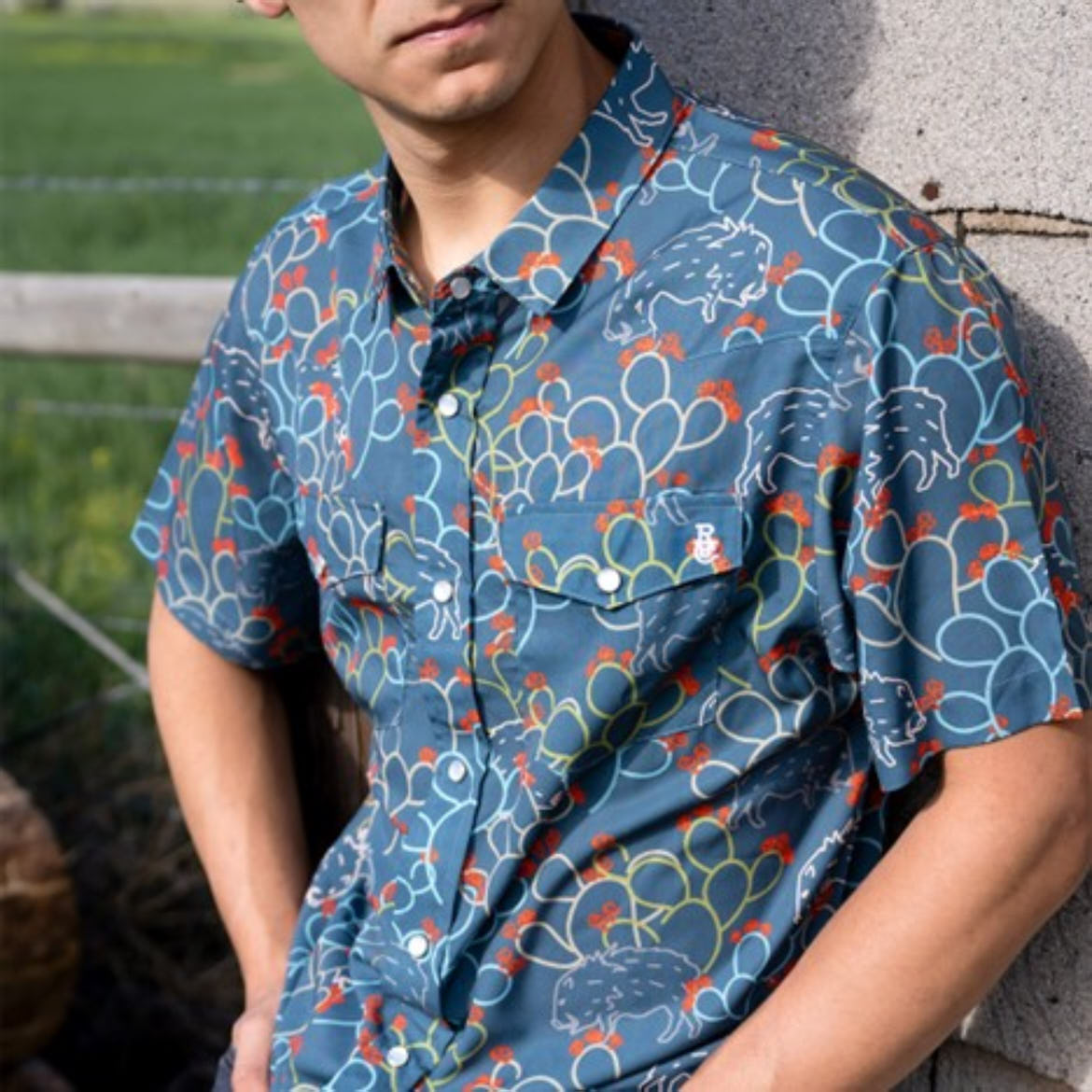 Raised by Coyotes Javelina Paradise Pearl Snap Shirt