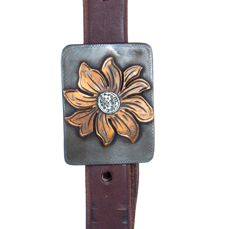 Cowperson Tack NRS Exclusive Copper Sleepy Sunflower Slit Ear Headstall